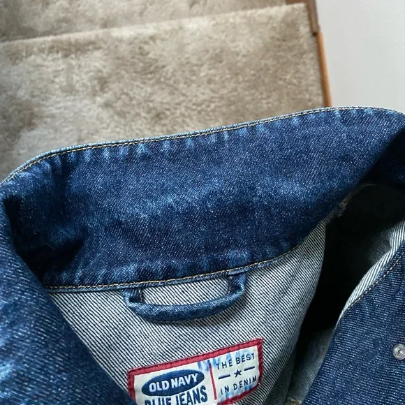 VTG EUC Y2K Old Navy Blue Jeans Dark Wash Denim Jacket (Size:M) - Picture 10 of 10